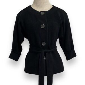 Banana Republic Black Belted Cardigan Sweater Women’s Size XS Soft Wool